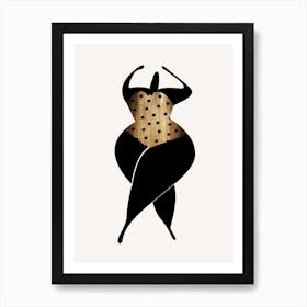 Dancing In The Sun Black Art Print