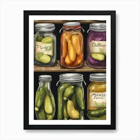 Pickles In Jars 2 Art Print