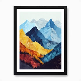 Mountain Landscape, Minimalism Art Print