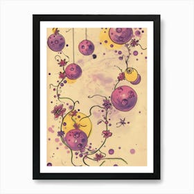 Purple Spheres Art Print