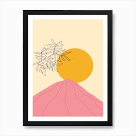 Pink Mountain Art Print