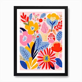 Floral Fantasy; Matisse Style Art Print