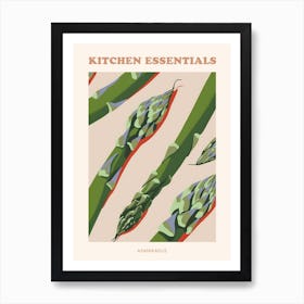 Asparagus Illustration Pattern Poster Art Print