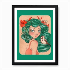 Lark And Lilies Art Print