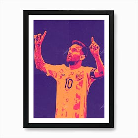 Lionel Messi Foot Ball Soccer Art Print