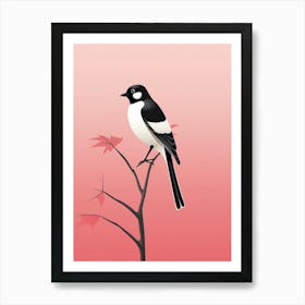 Minimalist Magpie 4 Illustration Art Print