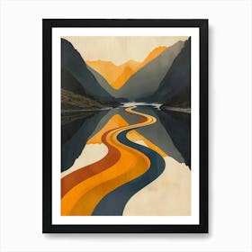 River In The Mountains 1 Art Print