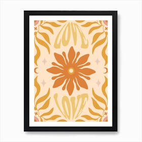 Boho Flowers Art Print