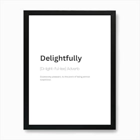 Delightfully Definition Meaning Poster