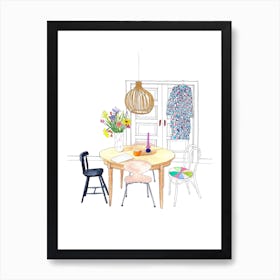 Scandinavian Home In White Art Print