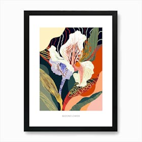 Colourful Flower Illustration Poster Moonflower 2 Art Print