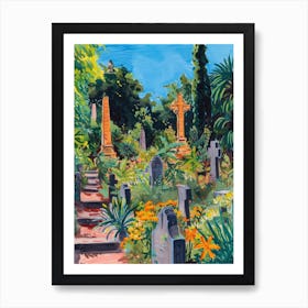 Brompton Cemetery London Parks Garden 2 Painting Art Print