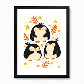 Nursery Penguins Art Print