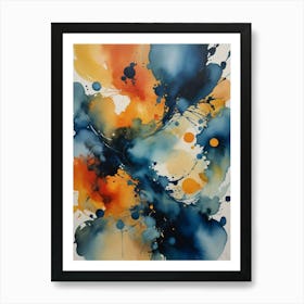 Abstract Painting Contours of Serenity Art Print