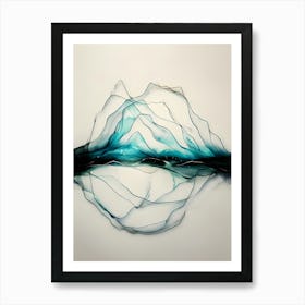 Acrylic Line Sea Art Art Print