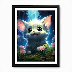 Cat In The Forest 1 Art Print