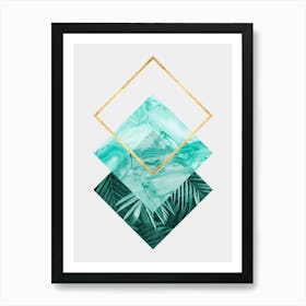 Geometric and botanical 6 Art Print