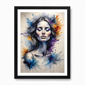 Watercolor Of A Woman 5 Art Print