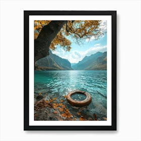 Autumn Lake In The Mountains Art Print