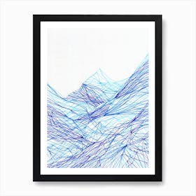 Blue Lines Art Print