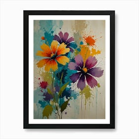 Colorful Flowers 12 Art Print