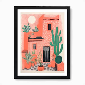 A House In Marrackech, Abstract Risograph Style 4 Art Print