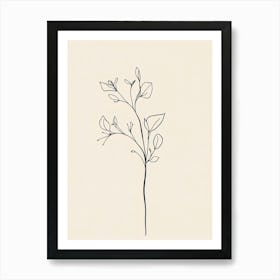 Single Line Drawing Art Print