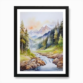 USA.mountain forest landscape Art Print