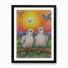 Doves Art Print