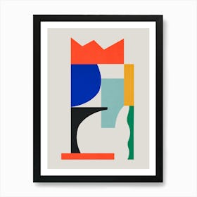 Harmonious abstract collage 13 Art Print