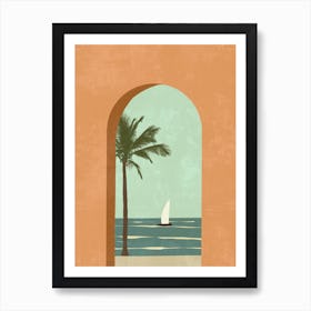 Palm Tree In The Arch Art Print