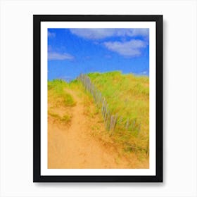 Meandering  Beach Fence Art Print