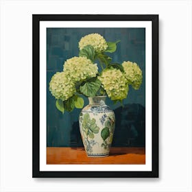 Flowers In A Vase Still Life Painting Hydrangea 8 Art Print