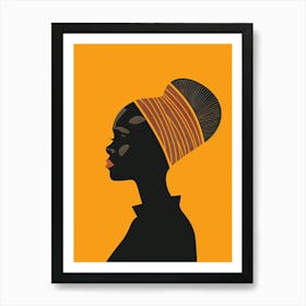 Silhouette Of African Woman 30 Art Print