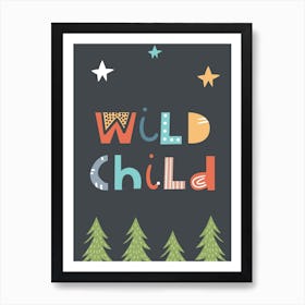 Wild Child Neutral Kids Art Print