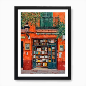 Seville Book Nook Bookshop 4 Art Print