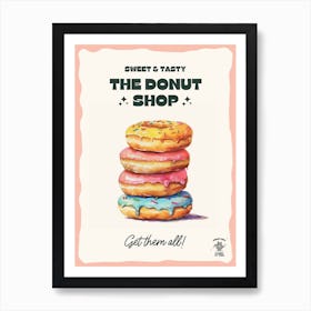 Stack Of Sprinkles Donuts The Donut Shop 9 Art Print