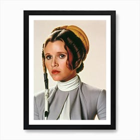 Carrie Fisher Retro Collage Movies Art Print
