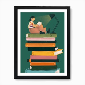 Rainy Day Reading Art Print