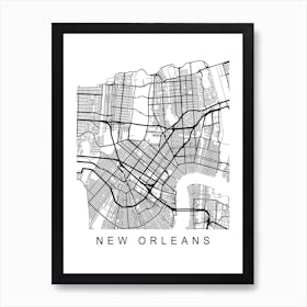 New Orleans Map Art Print