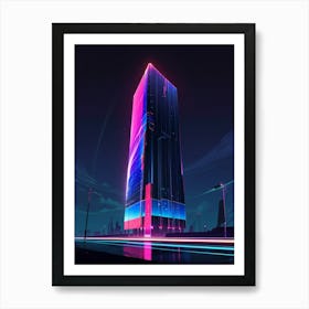 Neon Skyscraper Art Print