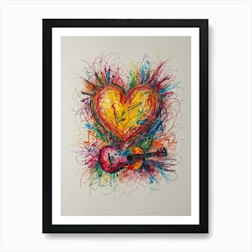 Heart Of Music 20 Art Print