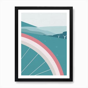 Minimal art Behind the bicycle wheel Art Print