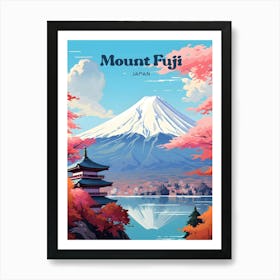 Mount Fuji Japan Adventure Travel Art Art Print