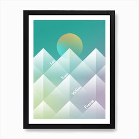 The Three Valleys Ski Art Print