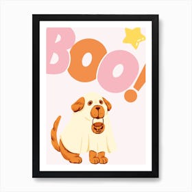 Halloween Boo Dog Art Print