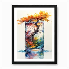 Tree In A Glass 1 Art Print