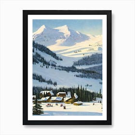 Panorama, Canada Ski Resort Vintage Landscape 1 Skiing Poster Art Print