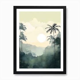 Watercolour Of El Yunque National Forest   Puerto Rico Usa 0 Art Print