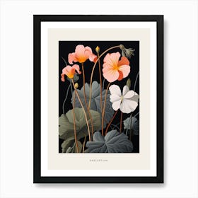 Flower Illustration Nasturtium 3 Poster Art Print